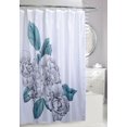 thumbnail image 1 of MODA Blue Sketch Shower Curtain, 1 of 2