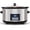 Silver, variant on Slow Cooker, 8.5 Qt Programmable Electric Slow Cooker with Timer, Stainless Steel, Non-Toxic Removable Stoneware Pot, Dishwasher Safe, Large Capacity for Family & Party Meals-Black