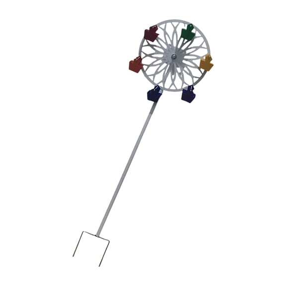 Sinyiin Elegant Windmill Bird Feeder With Rotating Design Stainless Steel Windwheel Feeding Station For Garden Yard Flowerbed