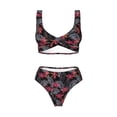 thumbnail image 4 of Daiia Colorful Hawaii Palms Women's Bikini Set Two Piece Swimsuit High Waisted Bikini Adjustable Straps Bikini Perfect for Beach, Pool, and Summer Vacation-Small, 4 of 9
