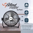 thumbnail image 4 of PAMI Floor Fan 18 inch Black – High-Velocity Metal Electric Fan with 3 Speeds & Adjustable Head Fans for Home & Office, 4 of 5