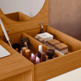 thumbnail image 3 of Tocador Vanity Con Espejo Bertolini Deseo Mesa de Maquillaje Color Cinamomo Off White, 3 of 6