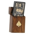thumbnail image 4 of Kartique Playing Cards Set In Wooden Box With Brass Inlay, Classic Card Game For Family, Entertainment & Travel In Black Gold Color | For Adult - Poker, Bridge, Rummy | Playing Cards, 4 of 5