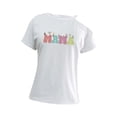 thumbnail image 4 of Camiseta de manga corta con hombros descubiertos para mujer, novedad, camisetas suaves de verano para niñas, camiseta básica para vacaciones, viajes, S, 4 of 10