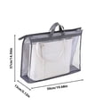 thumbnail image 2 of Dust Bags for Handbags, Clear Handbag Storage 5 Sizes Handbag Organizers for Closets Hand Bag Dust Cover Purse Protector Bag with Zipper and Handles, 2 of 6