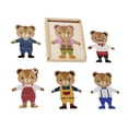 thumbnail image 3 of Juego de rompecabezas de madera con diseño de oso para vestir, juguetes Montessori, juguetes educativos de aprendizaje temprano, rompecabezas portátil, 3 of 9