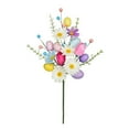 thumbnail image 2 of CoreLiving Easter Artificial Flower Arrangement Vase Decor Realistic Fake Tulips Daisies Spring Floral Stems with Eggs and Berries for Home Centerpiece Table Indoor Decor, 2 of 7
