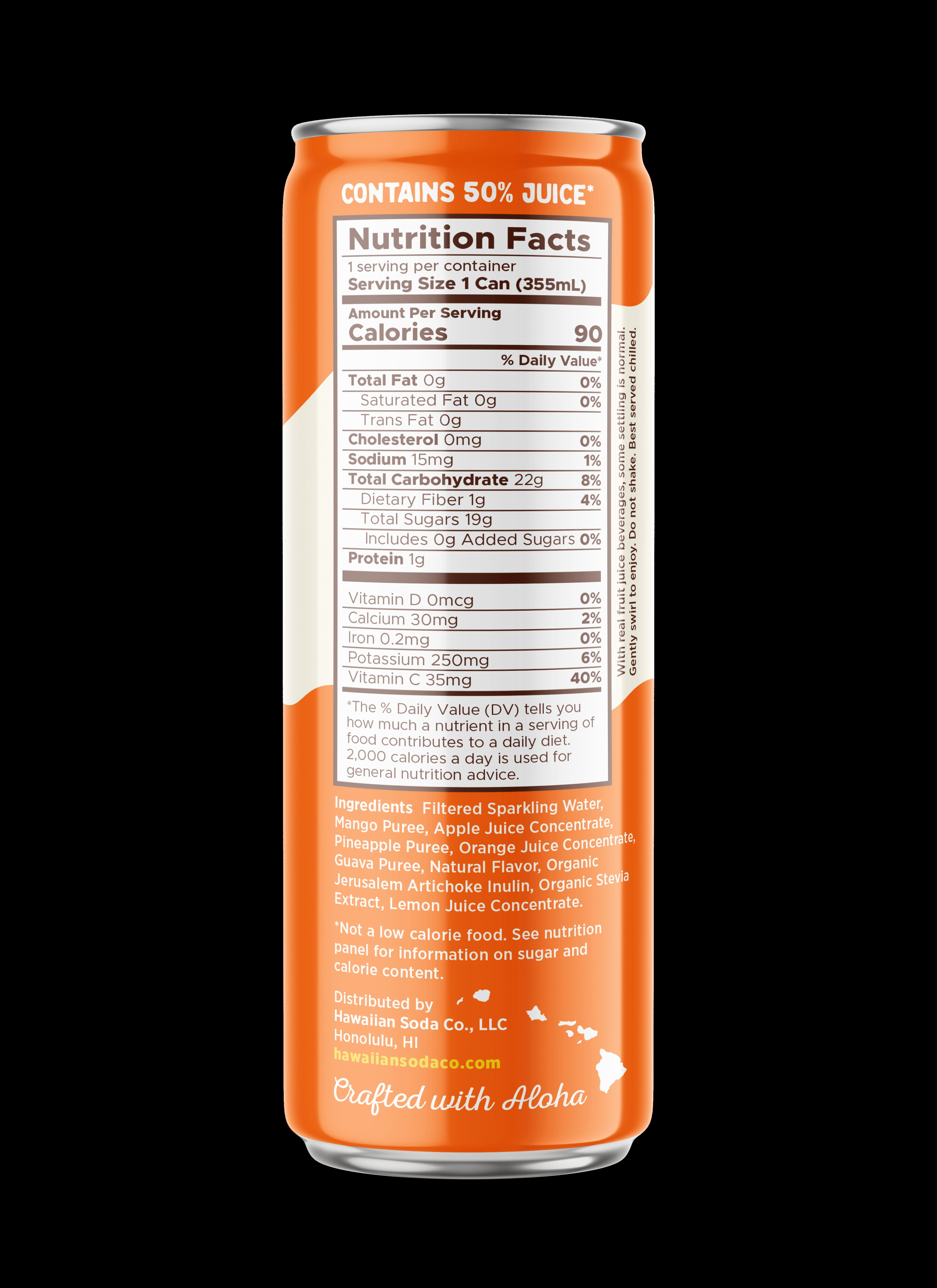 Hawaiian Soda Mango Sunset, 12 fl oz