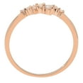 thumbnail image 3 of 0.17 ct Brilliant Round Cut Genuine Cultured Diamond SI1-SI2 J-K Solid Real 18K Rose Gold Stackable Engagement Designer Art Deco Dainty Promise Wedding BW/ size 7.5, 3 of 4