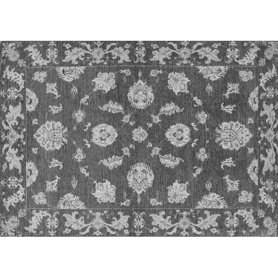 Ahgly Company Indoor Rectangle Persian Gray Traditional Area Rugs, 6' x 9'