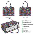 thumbnail image 2 of Large Capacity Tote Bag,Colorful Animal Footprints Handbag Fashion Luxury Tote Bag,15.7"x13"x 5.1" Inches,Laptop Compatible, 2 of 6