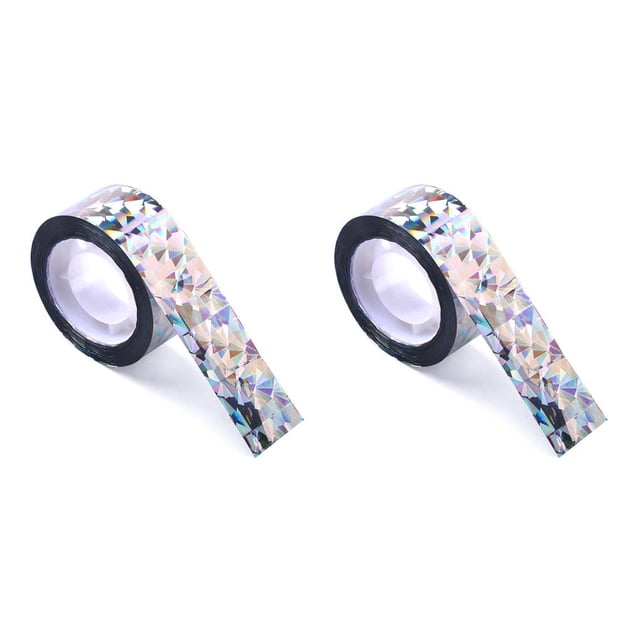 Toystoory Pegatinas de advertencia de cinta de miedo, resistencia a la intemperie, accesorio exterior de doble cara para palomas, Grackles, Type2 NO2