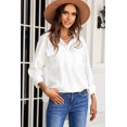 thumbnail image 4 of ABPHQTO Camisa de Mujer Blanca Manga Larga Abotonada con Bolsillo, 4 of 5