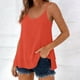 thumbnail image 4 of TaTaai Women's Casual Sleeveless Double Layer Flowy Slub Cotton Adjustable Spaghetti Strap Camisole Top Ladies Soft Comfortable for Daily Travel Shopping Streetwear All Season Wear Gift, 4 of 8
