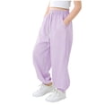 thumbnail image 4 of Diufon Kids Pants Summer Casual Drawstring Waist Cropped Pants Lightweight Sport Running Trousers with Pockets, 4 of 8