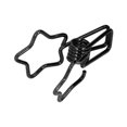 thumbnail image 1 of Small Binder Paper Clips, Binder Clips Star Shape Metal Cutout Long Tail  For Documents For Tickets Black, 1 of 8