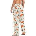 thumbnail image 6 of HPINK-T Winter Foxes Print Men's Cotton Pajama Pants Soft Comfy Sleep & Lounge Pants Pjs Bottoms with Pockets, 6 of 7