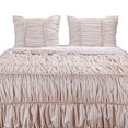 thumbnail image 2 of Benjara BM218773 Microfiber Quilt & 1 Pillow Sham Set with Ruffled Texture, White - 8 x 15 x 20 in., 2 of 4