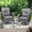 Grey Rattan & Grey Cushion, variant on Melocadol Patio Wicker Glider Set, 2 Swivel Chairs with Matching Table, Comfy Washable Seat Cushions, Premium Outdoor Furniture for Garden, Balcony, Brown Rattan, Red Cushion