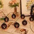 thumbnail image 5 of Guirnalda de luces solares Pamolo forma de bola de fuego para jardín patio fiesta Halloween Navidad, 5 of 5