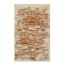 BNM Abstract Graphic Design Indoor Area Rug, 7' x 9', Rust