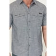 thumbnail image 3 of Hawx Work Gear Men's Chambray Short Sleeve Button-Down Stretch Work Shirt - HXSP24W65-LTBL, 3 of 4