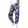 thumbnail image 4 of Lnmiateer Cozy Fleece Jogger Pants for Women High Rise Drawstring Waist Barrel Leg Pockets Street Daily Winter Warm Casual Wear, 4 of 9