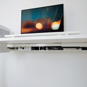 Desky Integrated Cable & Power Channel - None / Matte Black
