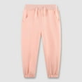 thumbnail image 2 of Staki Pants for Girls Girls Back to School Clothes Girl Wide Leg Sweatpants Drawstring Kids Baggy Straight Leg Track Pants Casual Plain Pockets Girls Sweatpants(Pink,2-3 Years), 2 of 5