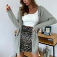 thumbnail image 2 of CEHVOM Women's Solid Color Cardigan Wool Sweater Pocket Recreational Long Sleeve Tops Clearance, 2 of 8