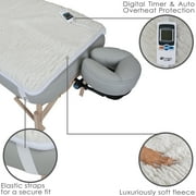 EARTHLITE Massage Table Warmer Deluxe - Digital Timer, 1? Fleece Heating Pad, Auto Overheat Protection