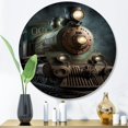 thumbnail image 2 of Designart "Train Symphony Rhythm of the Rails III" Transportation Train Metal Round Art Living Room, 2 of 5