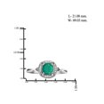 thumbnail image 4 of 0.46 Carat T.G.W. Emerald Gemstone and White Diamond Accent Sterling Silver Ring, 4 of 4