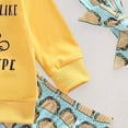 thumbnail image 5 of NIEWTR Kids Long Sleeve Set 2PCs Toddler Soft Pullover & Pull-on Long Pants Cozy Pajamas for 3T 4T 5T Gift Set Casual Wear(A-Yellow,12-18 Months), 5 of 8