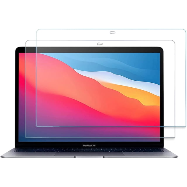 2 Pack Tempered Glass Screen Protector for 13 Inch MacBook Air M1 Chip/MacBook Pro 13 M1 M2 Chip, 9H Screen Film Guard for Mac Air 13 (2020-2018)/ Mac Pro 13 (2022-2016)