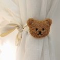 thumbnail image 3 of 2 PCS Curtain Tie Rope, Bear Head Pattern Curtain Tiebacks for Nursery (Brown Bear), 3 of 5