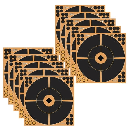 Ez Aim Adhesive Splash Reactive Paper Shooting Targets 12 Bullseye 12 x 12 5-Pack Black 2 Pack