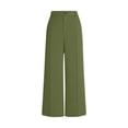 thumbnail image 6 of WRKEKC Dress Pants Women High Waisted Straight Leg Flowy Suit Pants with Pockets Office Business Work Trousers, 6 of 8