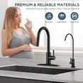 thumbnail image 2 of Kitchen Faucet and Water Filter Faucet Combo, Stainless Steel Traditional Sink Faucet with Drinking Water Faucet Fits Reverse Osmosis, Water Filtration System and Pot Filler, Matte Black, 2 of 15