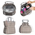 thumbnail image 2 of Green and Red Christmas Plaid Pattern Drawstring Lunch Bag Women - Drawstring Lunch Bag Insulated for Work Office - Stain-Resistant Large Lunchbags for Women with Multi-Pockets, 2 of 6