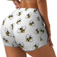 thumbnail image 2 of Fotbe Bee Seamless Shorts, Womens Workout Shorts High Waist Stretch Booty Short for Gym/Yoga/Running/Biking-Small, 2 of 9