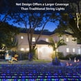 thumbnail image 4 of Christmas Net Lights 96 LED 6.5ft x 9.8ft Outdoor Christmas Bush Lights with 8 Modes, Connectable, Waterproof and Durable for Trees, Bushes, Christmas Decorations, Multicolor, 4 of 8