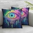 thumbnail image 3 of Orinice Rainbow Graphic Decorative Cushion Throw Pillow Cover for Home Couch Living Room Bed Sofa Square Short Plush 1PC 24x24in, 3 of 5