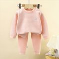 thumbnail image 2 of KPOPLK Kids Girls Clothes Pjs Teen Girl Graphic Tee Tops and Pants Pajamas Winter Fall Toddler Long Sleeve Jammies with Pockets Size 12-13 Years,Light Pink, 2 of 5
