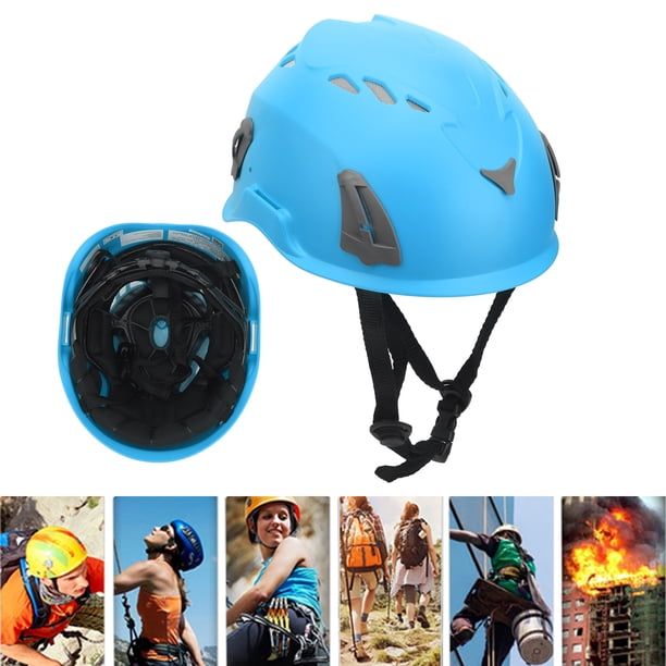 Casco De Escalada De Roca Casco De Seguridad Al Aire Con Ranuras De Accesorios Ajustables De Absorción De Impacto Para La Espeleología De Montañismo