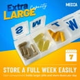 thumbnail image 6 of (2 Pack) MEDca 7-Day Extra Large Plastic Pill Organizer, Weekly Pill Planner, Frosted, 6 of 9