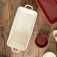 thumbnail image 3 of Household Ceramic Double-Handled Baking Pan Rectangular Toast Plate Deep Dish Microwave Oven, 3 of 8