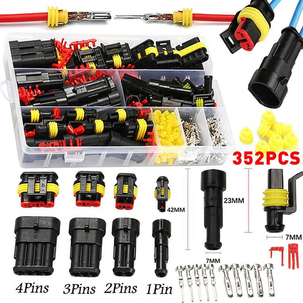 26 Kit 1.5mm Wire Connector Waterproof Electrical Terminal Plug Car Truck Marine 26 Kit 1.5mm Wire Connector Waterproof Electrical Terminal Plug Car Truck Marine