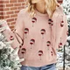 thumbnail image 3 of Suéter de punto para mujer, Jersey holgado de manga farol con cuello redondo, ideal para Navidad, otoño e invierno, novedad de 2023, 3 of 5