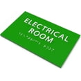 thumbnail image 2 of ADA CENTRAL SIGNS 6" X4" Electrical Room Sign- Tactile Graphics Grade 2 Braille Text | Modern Utility Wall Mount Adhesive Strips Plastic Signs For Schools, Offices, Businesses, Apartments & Restaurant, 2 of 7